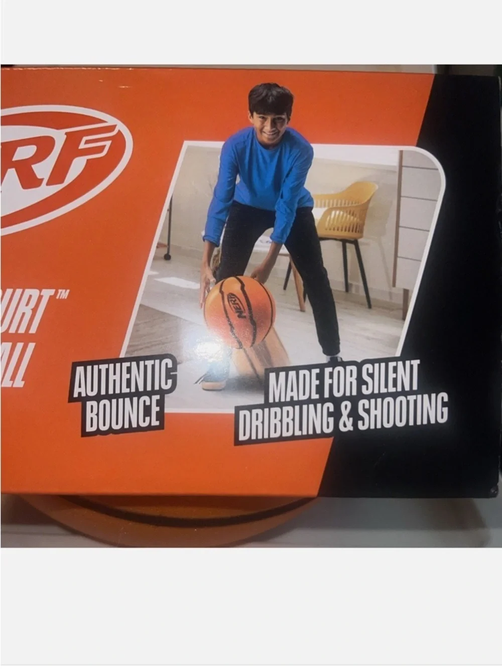 NERF QuietCourt Orange Foam Basketball NEW Official 6”